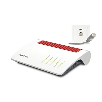 Immagine di AVM FRITZ!Box 7590 AX Edition International, Modem Router Wi Fi 6 Dual Band veloce fino a 3.600 MBit/s, ADSL/VDLS 300 Mesh, Base DECT, Media Server, Interfaccia in italiano