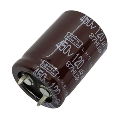Immagine di Condensatore Elko radiale 120µF 450V elettrolitico a scatto fino 105C 120uF di UCC