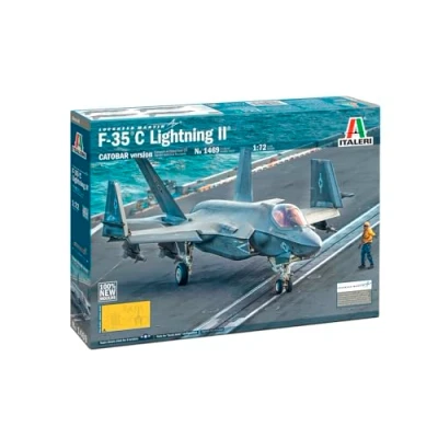 Immagine di Italeri 1469 1:72 F 35C Lightning II Modellismo, kit da costruzione, modello pavimento, artigianato, hobby, incollaggio, di costruzione in plastica, fedele ai dettagli, militare