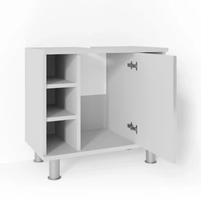 Immagine di Vicco Mobile sottolavabo per bagno Fynn, Bianco lucido, 60 x 54 cm