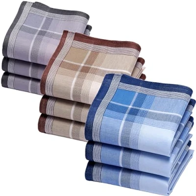 Immagine di Merrysquare grandi fazzoletti da uomo tradizionali, dimensioni, 40 x cm, 100% cotone, biancheria colorata modello Max
