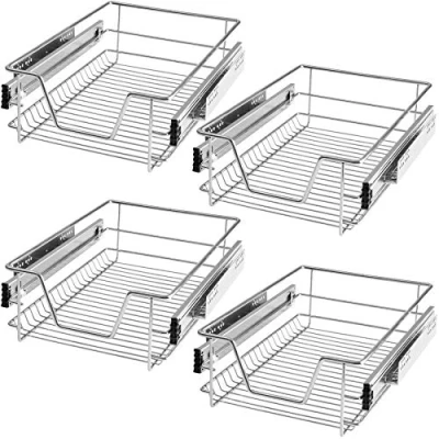 Immagine di TecTake 800306 Cassetti da Cucina con ripiano telescopiche Disponibili in Diverse Misure e Quantità (4X per 40 cm No. 403439)