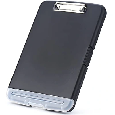 Immagine di ZCZN Portablocco A4 Con Scomparto, 36,5 x 25 CM, in Plastica, Portatile Clipboard per Scrittura, Adatto Fabbriche, Ospedali e Uffici, Nero