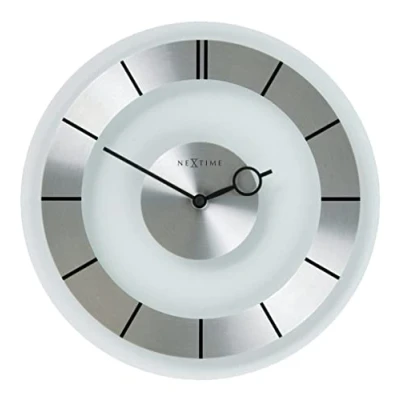 Immagine di NeXtime 2790 Retro Orologio da Parete, d&#039;Argento, 31 cm