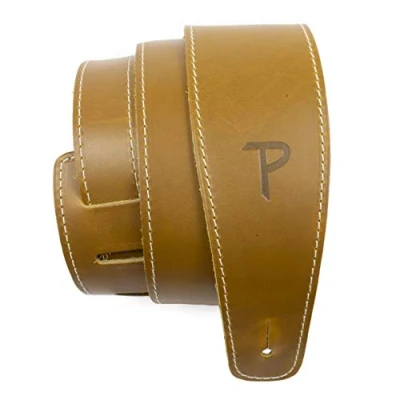 Immagine di Perri&#039;s Leathers Ltd. Tracolla Per Chitarra Pelle di Baseball (serie) Girasole Regolabile Chitarre Acustiche/Elettriche/Bassi Fabbricata in Canada (SP2S 7164)