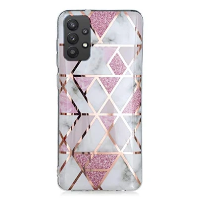 Immagine di NC YiKaDa Cover Compatibile con Samsung Galaxy A52 4G / 5G, Custodia Marmo Morbida in Silicone TPU Rosa