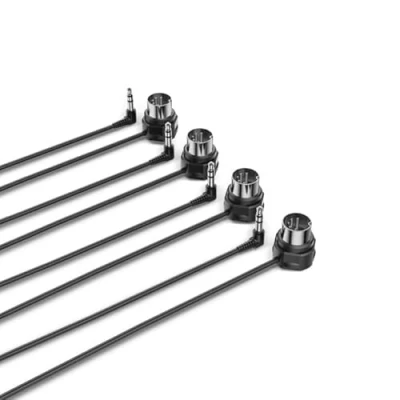 Immagine di CME TRS Cavo MIDI 4 Pezzi da tipo a (3,5 mm 1/8&quot;) DIN 5 pin, 2FT / 60 cm, basso profilo spine ultrasottili, ad angolo retto, per ambienti compatti, ideali synth e pedaliere