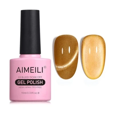 Immagine di AIMEILI 10ML Cat Eye Nail Gel Polish Smalto per Unghie in UV LED Soak Off Manicure Colorati Smalti Semipermente Magnetico 722