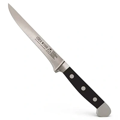 Immagine di Güde Ausbeinmesser Serie Klingenlänge: 13 Cm Pom Schwarz Solingen Coltello per disossare forgiato, Nero, Alpha Doppio Collarino, Fatto a Mano in Germania, Chrome Steel