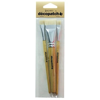 Immagine di Decopatch PACKPCSOIEO 1 confezione da 3 pennelli di seta (larghezza: 1x3 cm et 2x1 cm)