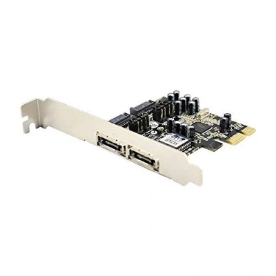 Immagine di H&amp;D Hyaline&amp;Dora MEO PCI E to SATA/ESATA Raid Converter Card Desktop Hard Drive pCIE Expansion Sil3132 Chipset SATA3.0 2 Port ESATA