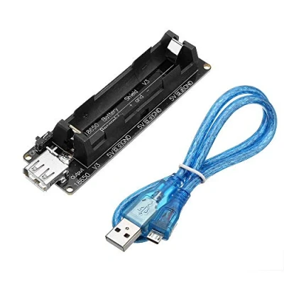 Immagine di ESP32 ESP32S 0.5 A Micro USB Charger Board 18650 batteria Shield per Arduino Wemos Raspberry Pi Plate V3 con cavo