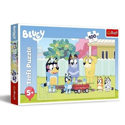 Immagine di Trefl, Felice Mondo di Bluey 100 Tessere Puzzle Colorati con gli Eroi delle Fiabe, Intrattenimento Creativo, Gioco per Bambini a partire dai 5 anni, Multicolore, 16471