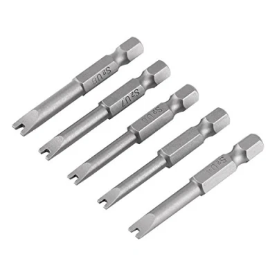 Immagine di 5pcs 50mm punte a cacciavite forma di U lunghe in lega acciaio S2 1/4 &quot;con gambo magnetiche impostate