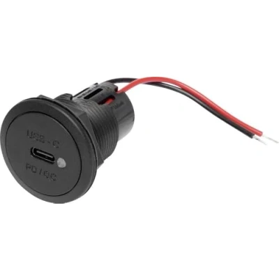Immagine di ProCar Presa Power USB C da incasso PD/QC con LED max. 30 watt Portata massima corrente=3 A 12 o 24 V/DC