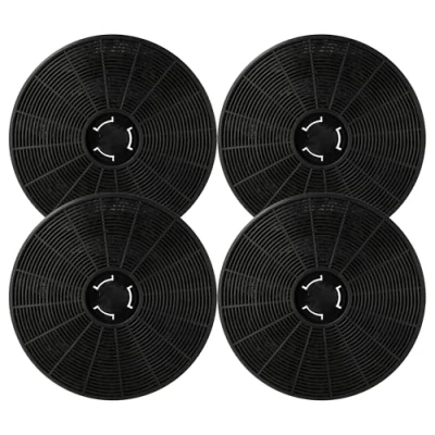 Immagine di vhbw 4x filtro a carboni attivi compatibile con Klarstein Limelight 10034975, 10034976, 10034977, 10034978, 10041132 cappe aspiranti 16 cm