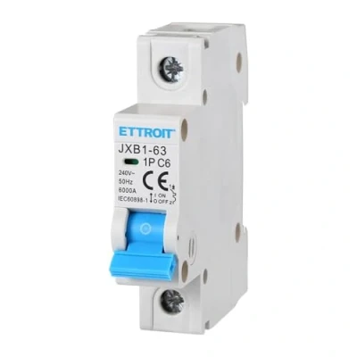 Immagine di Interruttore magnetotermico 1P, occupa 1 modulo, 220V 230V, 6A C6, curva C, 6KA 6000A