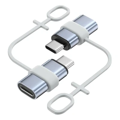 Immagine di MoKo Adattatore Femmina Lightning a Maschio USB C 2 Pack, Connettore Tipo per iPhone 15 PRO Max Plus, Supporto Ricarica/Trasferimento Dati, Non Cuffie/OTG, Grigio