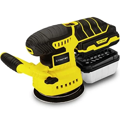 Immagine di TROTEC levigatrice a batteria PESS 10 20V 65 Watt, multipla 20 V 2 Ah, livello di velocità 3.000 12.000 giri/min, superficie levigatura Ø: 125 mm, 4 fogli abrasivi