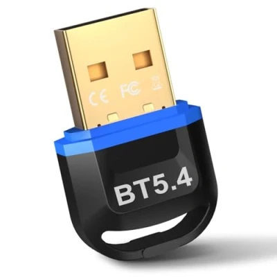 Immagine di Hoppac Chiavetta Bluetooth 5.4 per PC, Bassa Latenza Adattatore USB, Dongle Compatibile con Windows 11/10/8.1/7, Cuffie, Mouse, Controller, Tastiere