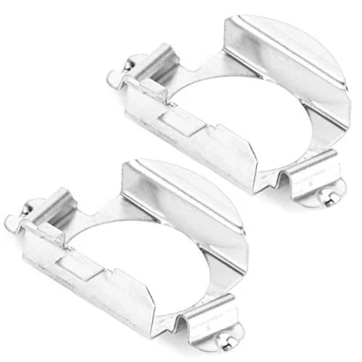 Immagine di Keenso Adattatore per Faro a LED H7 da 2 Pezzi/Coppia, lampadine Supporto di Fissaggio d&#039;Argento