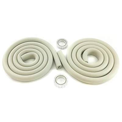 Immagine di HIMRY® 4 Metri Protezione dei Bordi U Forma, Protezioni Antispigolo in Schiuma per la Sicurezza Vostri Bambini, Extra spesso da Tavolo di Vetro (2x2M), Grigio, KXD7003 Grey