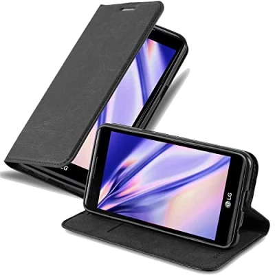 Immagine di Cadorabo Custodia Libro per LG X Power in Nero di Notte con Vani Carte, Funzione Stand e Chiusura Magnetica Portafoglio Cover Case Wallet Book Etui Protezione