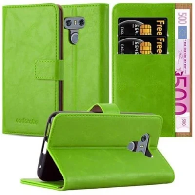 Immagine di Cadorabo Custodia Libro per LG G6 in VERDE ERBE con Vani di Carte, Funzione Stand e Chiusura Magnetica Portafoglio Cover Case Wallet Book Etui Protezione