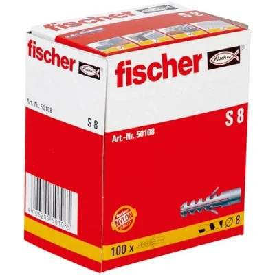 Immagine di Fischer S 8 Tassello ad espansione 40 mm 50108 100 pz.