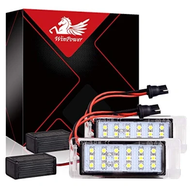 Immagine di WinPower LED Lampadina per targa Luci numero posteriore Lampade SMD 6000K bianche senza errori Camaro Cruze ecc, 2 Pezzi