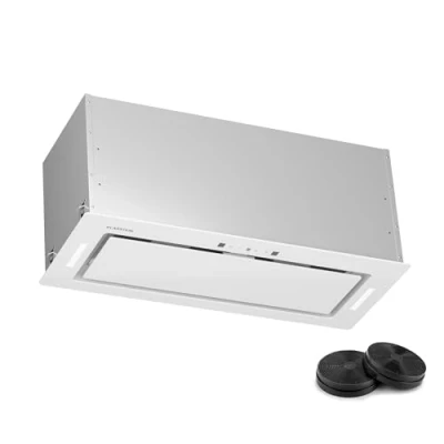 Immagine di Klarstein Cappa Aspirante a Incasso, Cucina con Filtro, in Alluminio, Incasso Flusso d&#039;Aria 466m3/h, Illuminazione LED, Timer, Filtrante