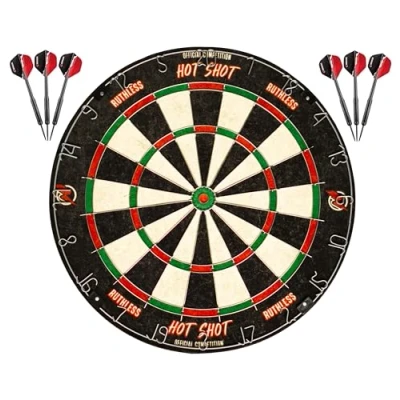 Immagine di Ruthless Hot Shot, bersaglio per freccette Endurance in sisal con 2 set di punta acciaio (DB073)