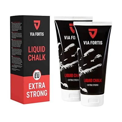 Immagine di VIA FORTIS Liquid Chalk x2 Gesso liquido Per la massima presa durante lo sport Asciugatura rapida, estremamente efficiente e di lunga durata calistenica, bouldering, arrampicata, pole UVM