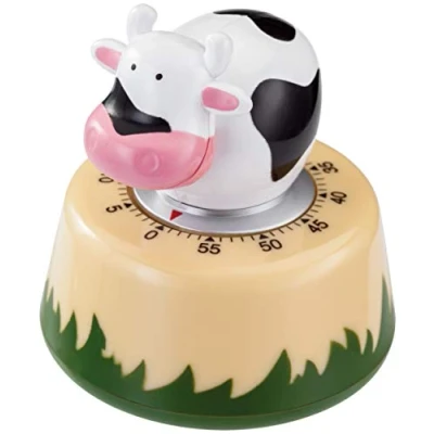 Immagine di Judge Timer da cucina a forma di mucca al pascolo, 60 minuti carica