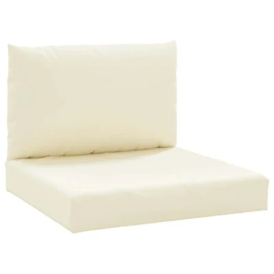 Immagine di vidaXL Cuscini per Pallet 2 pz Bianco Crema in Tessuto Oxford
