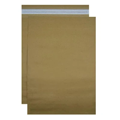 Immagine di OFITURIA Bolsas de Papel Kraft para Envíos con Apariencia Cartón. Opaco Autocierre Fácil Adhesivo y Resistente. Sobres Grandes Marrones Portadocumentos (50 uds, 420 x 500 100 mm), COM0389