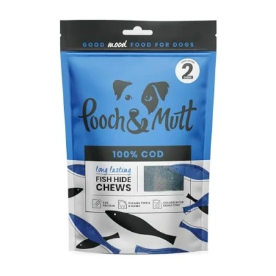 Immagine di Pooch &amp; Mutt Merluzzo da masticare per cani, snack a lunga durata la ricompensa dei 90 g (2 spuntini masticare)