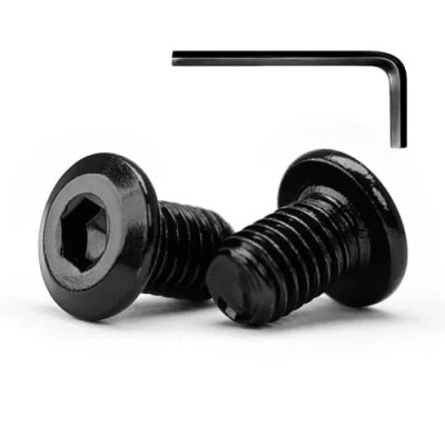 Immagine di M5 x 12mm 10 Pezzi di Bulloni a Testa Piatta Esagonale, in Acciaio Inossidabile A2 V2A Finitura Ossidata Nera (con Chiavi Brugola)