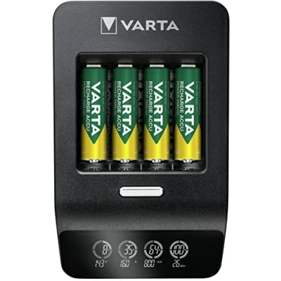 Immagine di Varta LCD Ultra Fast Ch.+ 4x 56706 Caricabatterie universale NiMH Ministilo (AAA), Stilo (AA)