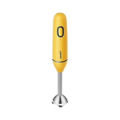 Immagine di COMFEE Frullatore a Immersione Multifunzione 4 in 1, Minipimer con Lame Acciaio Inossidabile,Mixer 400 W, Frusta, Tritatutto da 500 ml e Misurino 600 ml, Senza BPA,Giallo,MJ BH30W103