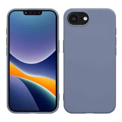 Immagine di kwmobile Custodia Compatibile con Apple iPhone 16e Cover Back Case per Smartphone in Silicone TPU Protezione Gommata lavanda grigio
