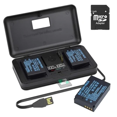 Immagine di Palogreen 2 batterie per Fotocamera LP E12 con Caricatore USB LCD Canon Rebel SL1 100D Kiss X7 EOS M M2 M10 M50 M100