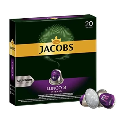 Immagine di Jacobs Lungo 8 Capsule di caffè, compatibili con Nespresso, 20 da 5,2 g