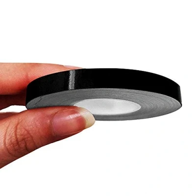 Immagine di 4R Quattroerre.it 10482 Trim Stripes Strisce Adesive per Auto, Nero, 7 mm x 10 mt