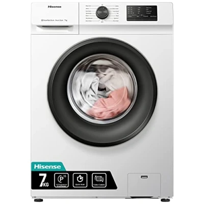 Immagine di Hisense WFVC7012E Lavatrice a Carica Frontale 7 Kg, 1200 rpm, 15 Programmi, Display LED, Programma Rrapido, Partenza Ritardata, Child Lock