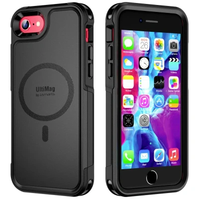 Immagine di 4Smarts Defend Case UltiMag Backcover per cellulare Apple iPhone7, iPhone8, iPhoneSE2, iPhoneSE3 Nero Compatibile con MagSafe, Anti urti