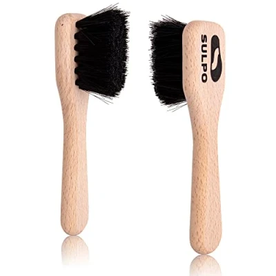Immagine di SULPO Spazzole per stendere la crema sulle scarpe Kit cura della scarpa morbide Set di 2 Color nero