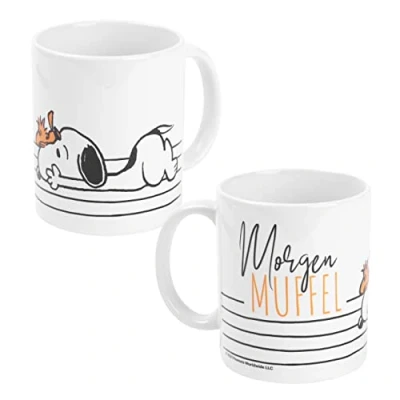 Immagine di Snoopy THE Peanuts Tasse Morgen Muffel Kaffeetasse Becher KAFF Borraccia, Taglia: One Size, Weiß