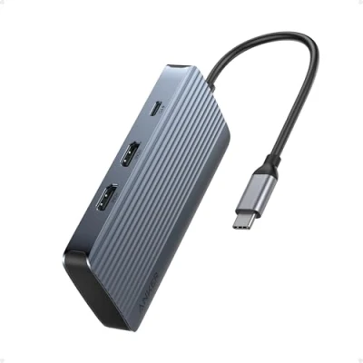 Immagine di Docking station 7 in 1 Anker, USB C, doppio monitor HDMI 4K, erogazione di potenza 100W, trasferimenti dati 10Gbps, per MacBook Air/Pro, Dell XPS, iPad Pro e altro ancora