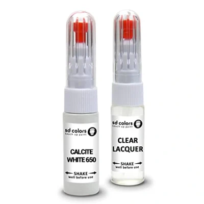 Immagine di SD COLORS CALCITE WHITE 650 compatibile con MERCEDES New Touch Up Paint Pen Kit di riparazione 20 ML GRAFFIO SPAZZOLA COLORE CODE BIANCO (VERNICI+LACQUER)